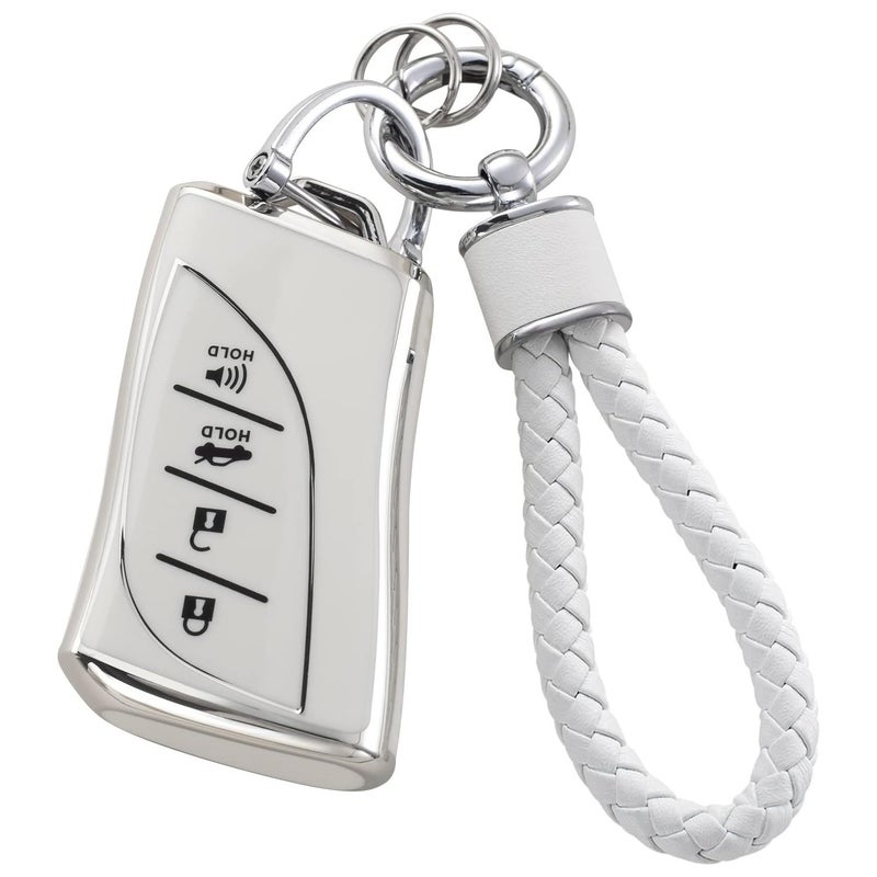 Popular Model Silver-Edged Car Key Case Bag Matching Car Key Chain Pendant - Image 1